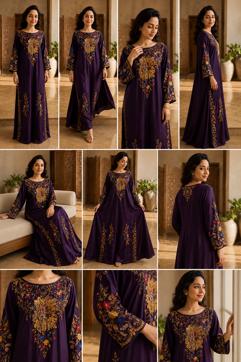 Banafsha — Embroidered pure silk