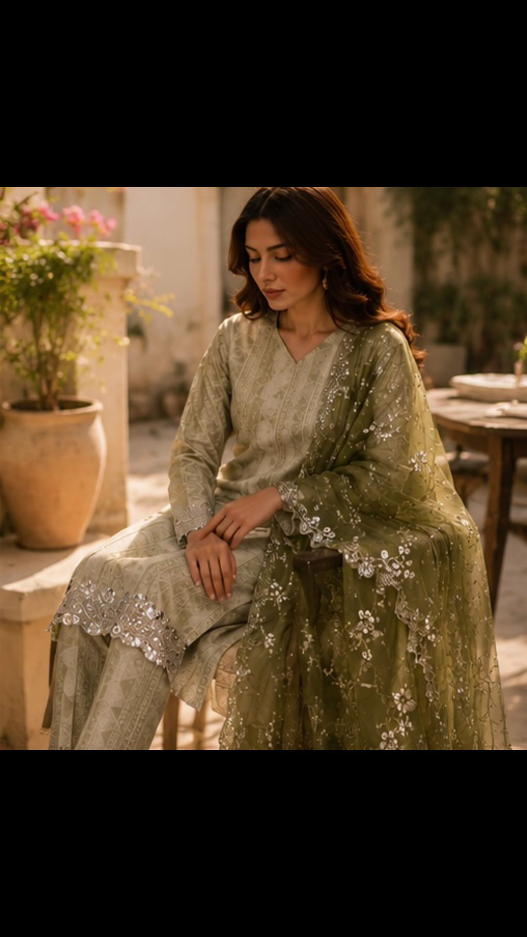 Watercolour Garden Silk Kaftan